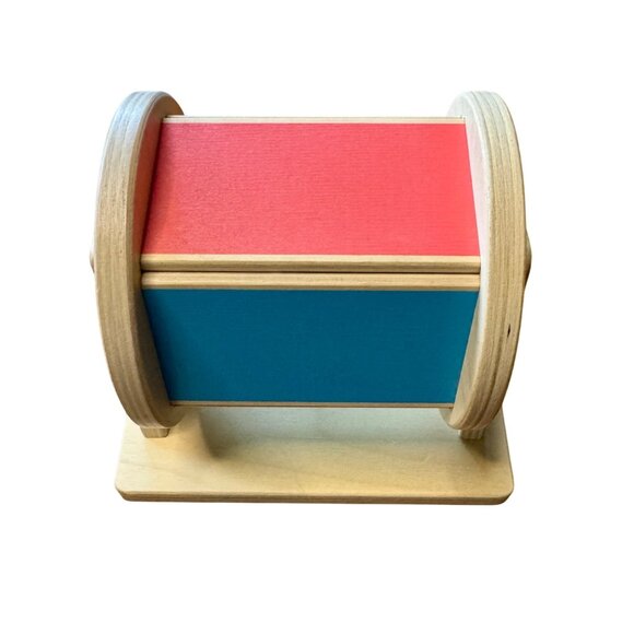 LOVEVERY Wooden Spinning Rainbow Drum Montessori Toy Babies Colorful Spinner - Picture 1 of 5